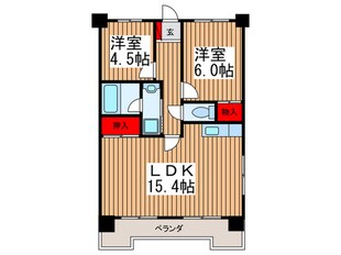 シャトー春日部Ａ棟の物件間取画像